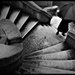 The Umbrella on the Stairs by Atilla Kefeli