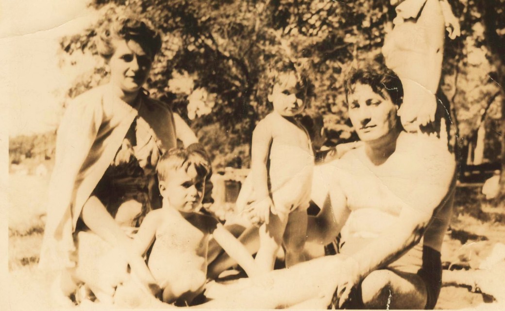 Grandma, Uncle Phil, Mom, Poppy (L to R)