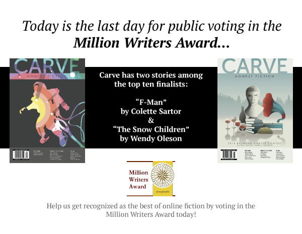 Carve, Million Writers Award